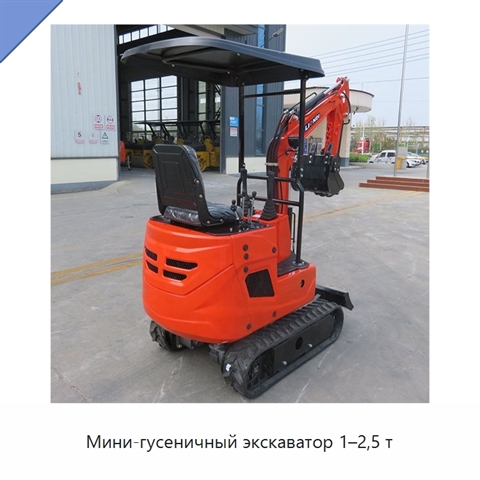 Мини-гусеничный экскаватор 1–2,5 т