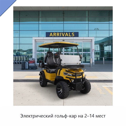 Электрический гольф-кар на 2–14 мест