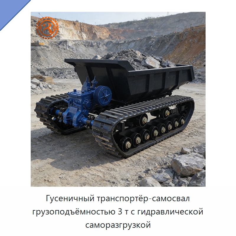 Гусеничный транспортёр-самосвал грузоподъёмностью 3 т с гидравлической саморазгрузкой — Запчасти для строительной техники