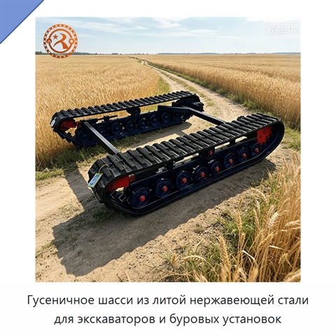 Гусеничное шасси из литой нержавеющей стали для экскаваторов и буровых установок
