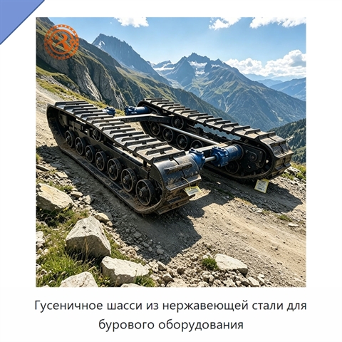 Гусеничное шасси из нержавеющей стали для бурового оборудования