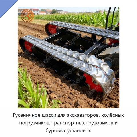 Гусеничное шасси для экскаваторов, колёсных погрузчиков, транспортных грузовиков и буровых установок