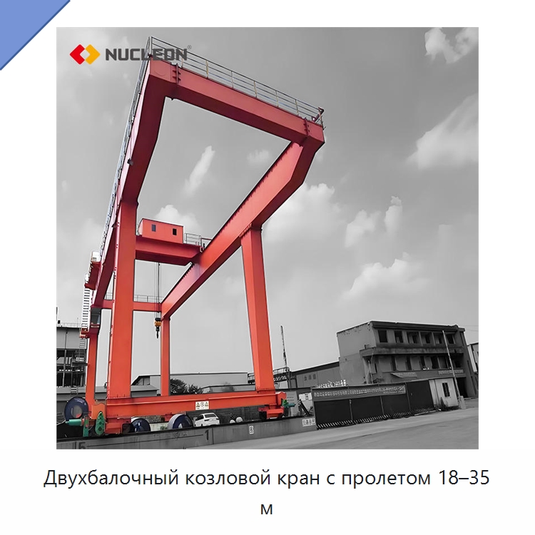 Двухбалочный козловой кран с пролетом 18–35 м — Краны