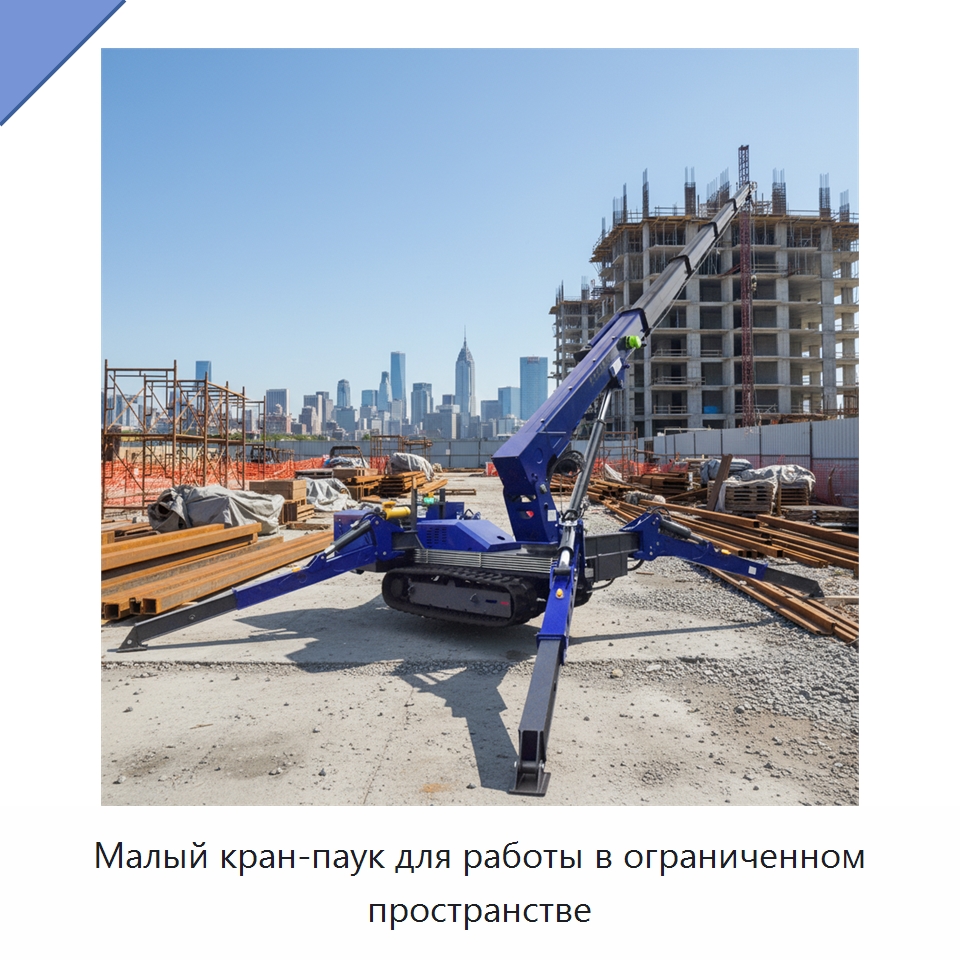 Малый кран-паук для работы в ограниченном пространстве — Краны