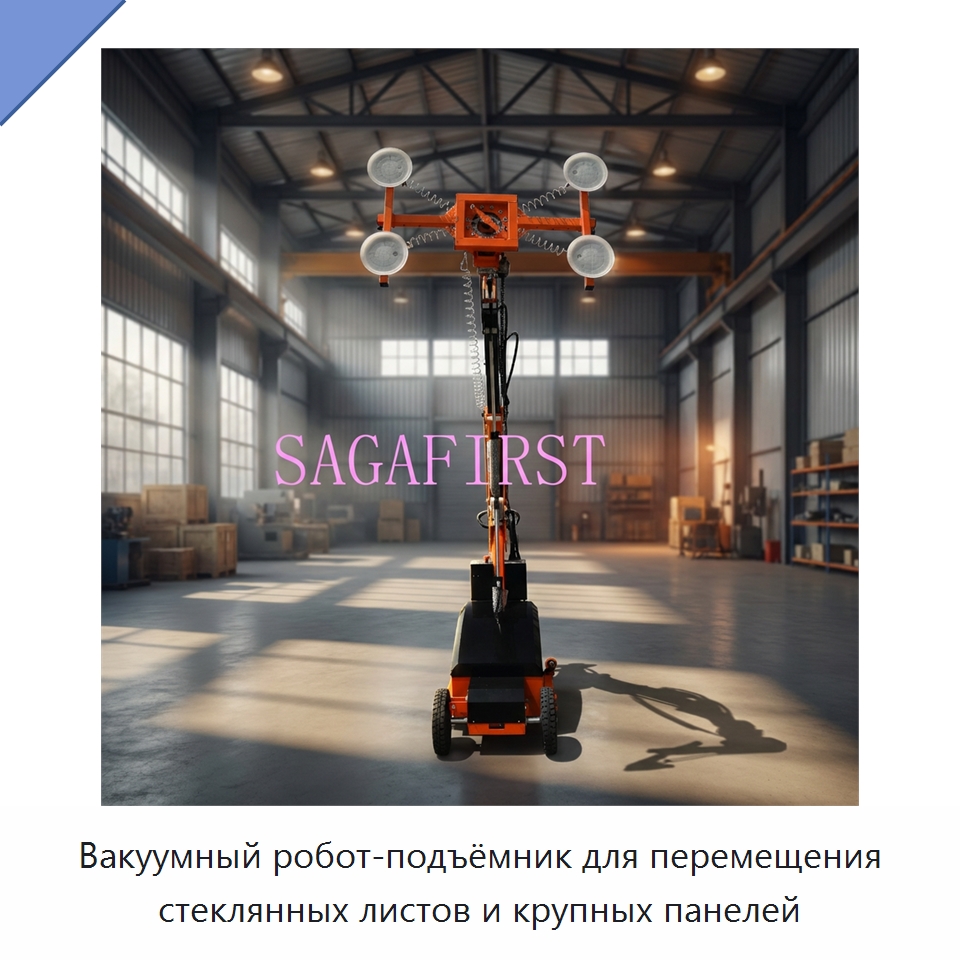 Вакуумный робот-подъёмник для перемещения стеклянных листов и крупных панелей — Оборудование для производства стекла