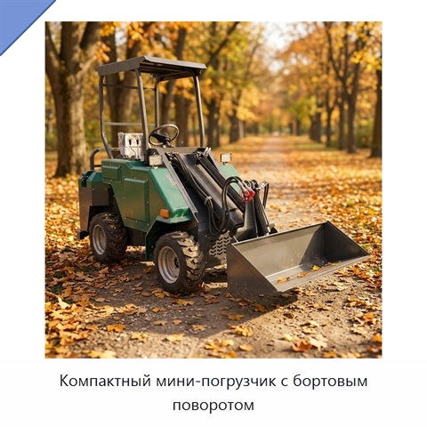 Компактный мини-погрузчик с бортовым поворотом