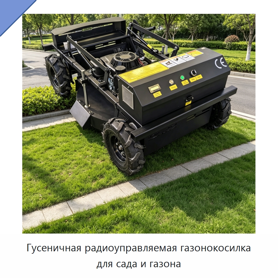 Гусеничная радиоуправляемая газонокосилка для сада и газона — Коммунальная техника