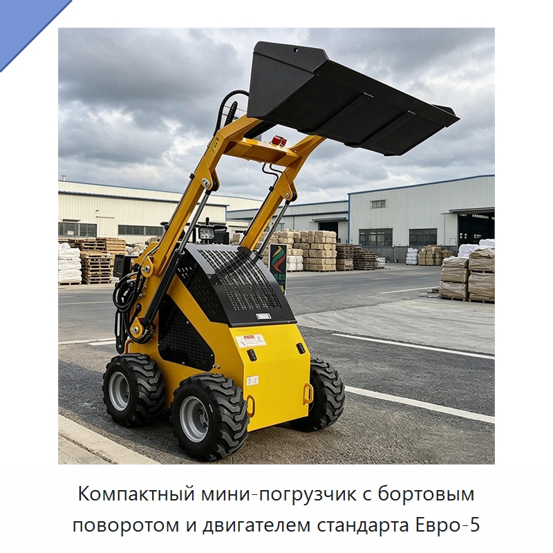 Компактный мини-погрузчик с бортовым поворотом и двигателем стандарта Евро-5 — Землеройная техника