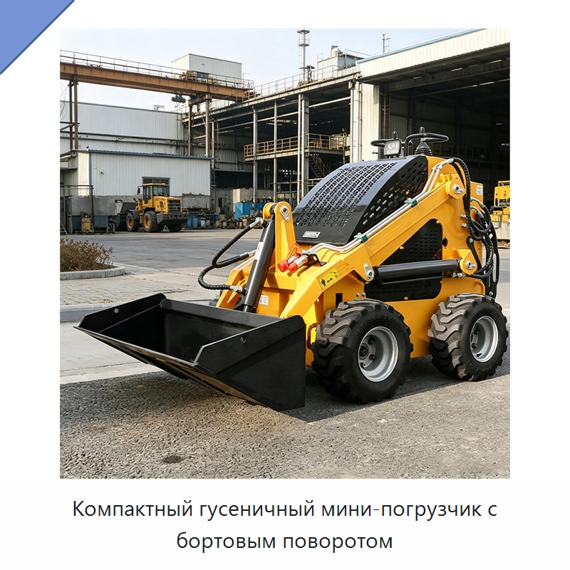 Компактный гусеничный мини-погрузчик с бортовым поворотом — Землеройная техника