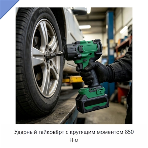 Ударный гайковёрт с крутящим моментом 850 Н·м