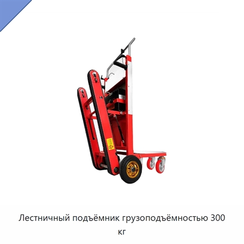 Лестничный подъёмник грузоподъёмностью 300 кг