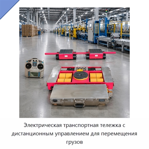 Электрическая транспортная тележка с дистанционным управлением для перемещения грузов