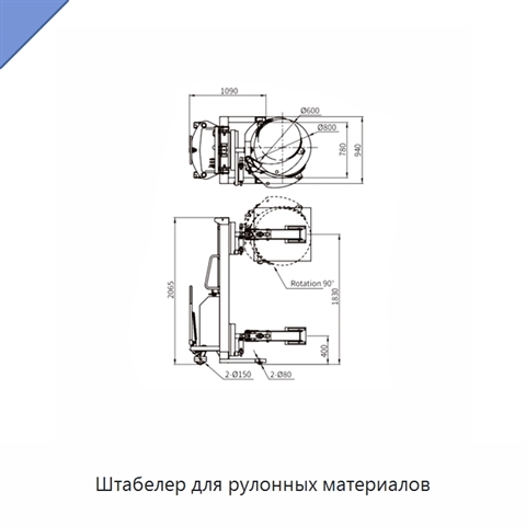 Штабелер для рулонных материалов