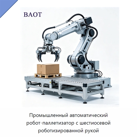 Промышленный автоматический робот-паллетизатор с шестиосевой роботизированной рукой