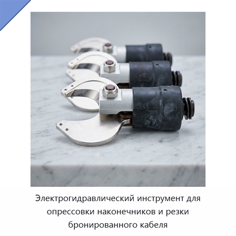 Электрогидравлический инструмент для опрессовки наконечников и резки бронированного кабеля