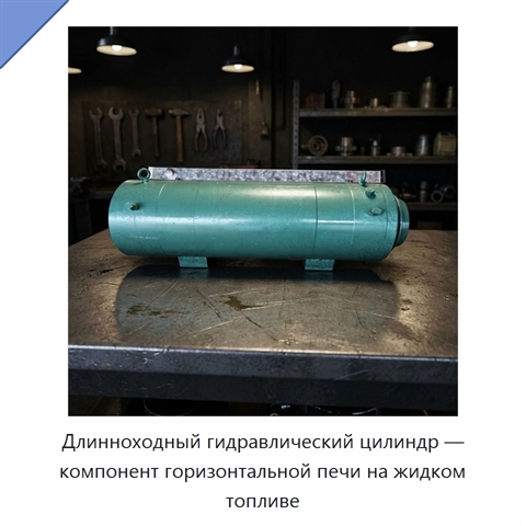 Длинноходный гидравлический цилиндр — компонент горизонтальной печи на жидком топливе