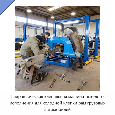 Гидравлическая клепальная машина тяжёлого исполнения для холодной клепки рам грузовых автомобилей