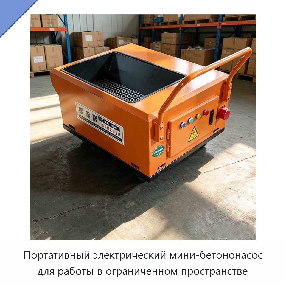 Портативный электрический мини-бетононасос для работы в ограниченном пространстве — Оборудование для работы с бетоном