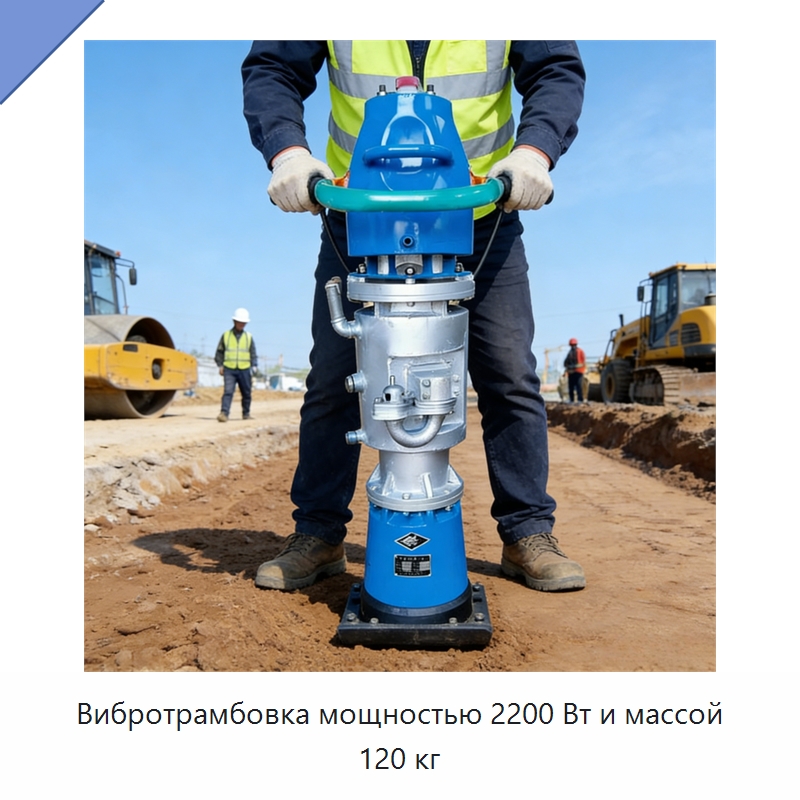 Вибротрамбовка мощностью 2200 Вт и массой 120 кг — Трамбовки