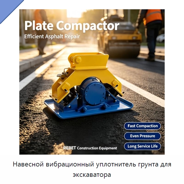 Навесной вибрационный уплотнитель грунта для экскаватора — Навесное оборудование для строительной техники