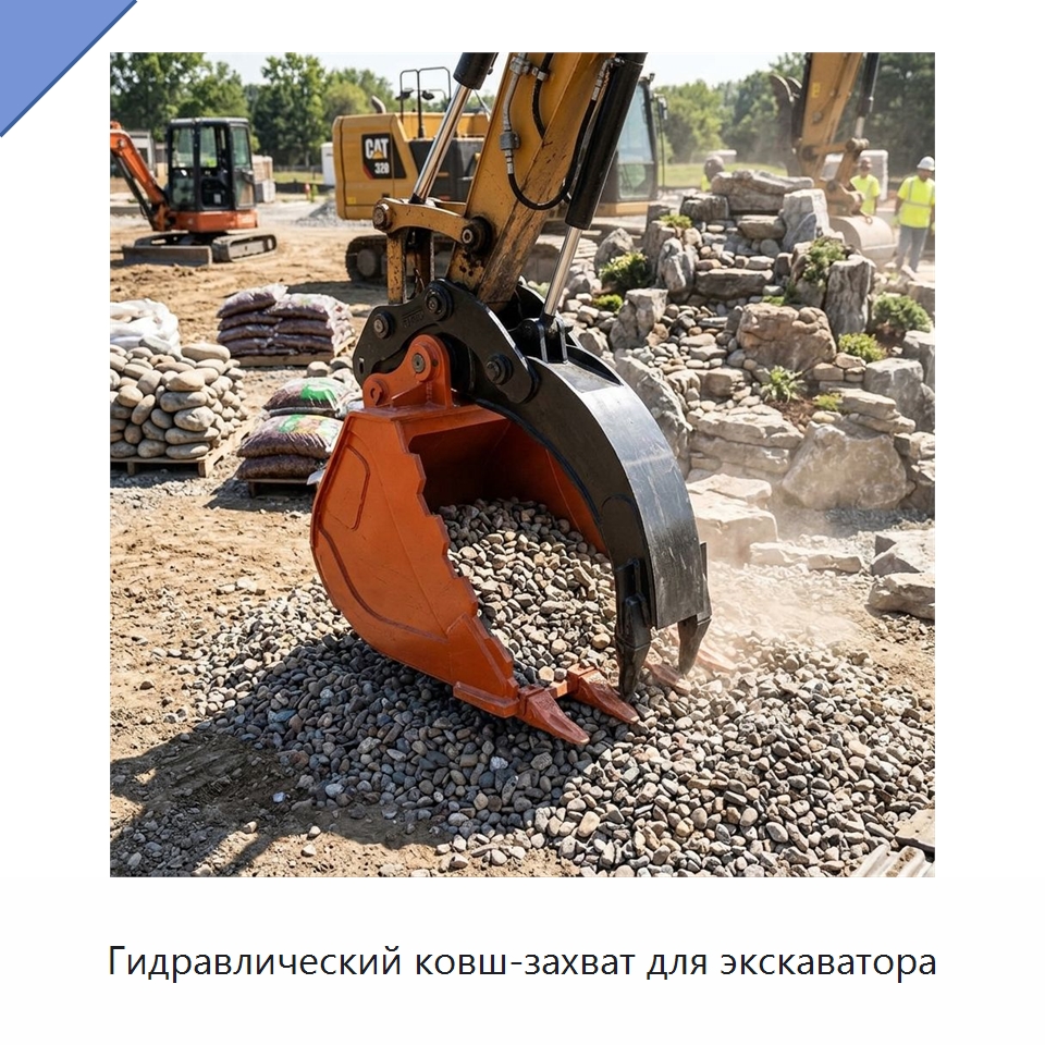 Гидравлический ковш-захват для экскаватора — Навесное оборудование для строительной техники