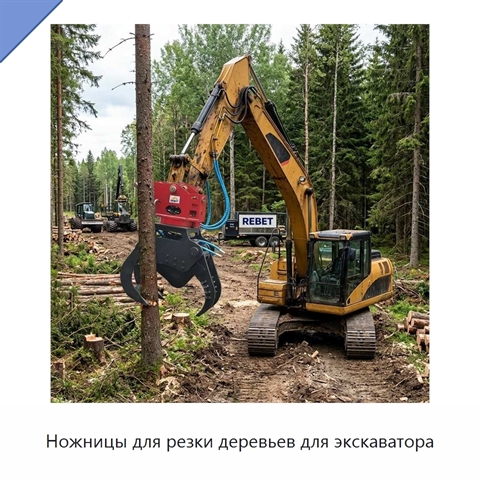 Ножницы для резки деревьев для экскаватора