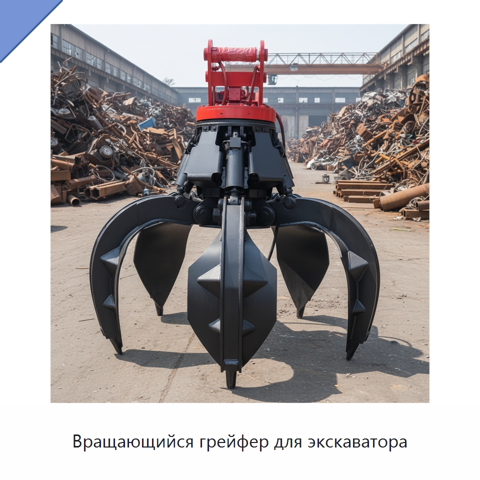 Вращающийся грейфер для экскаватора — Навесное оборудование для строительной техники