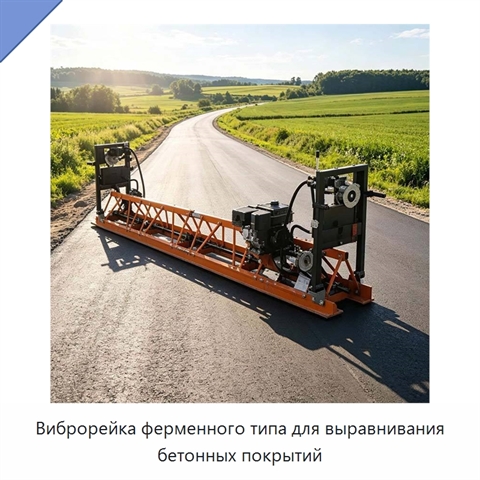 Виброрейка ферменного типа для выравнивания бетонных покрытий