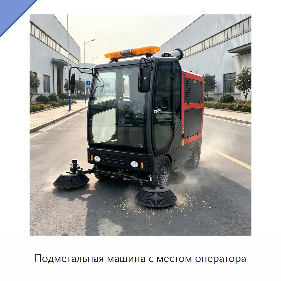 Подметальная машина с местом оператора — Подметальные машины