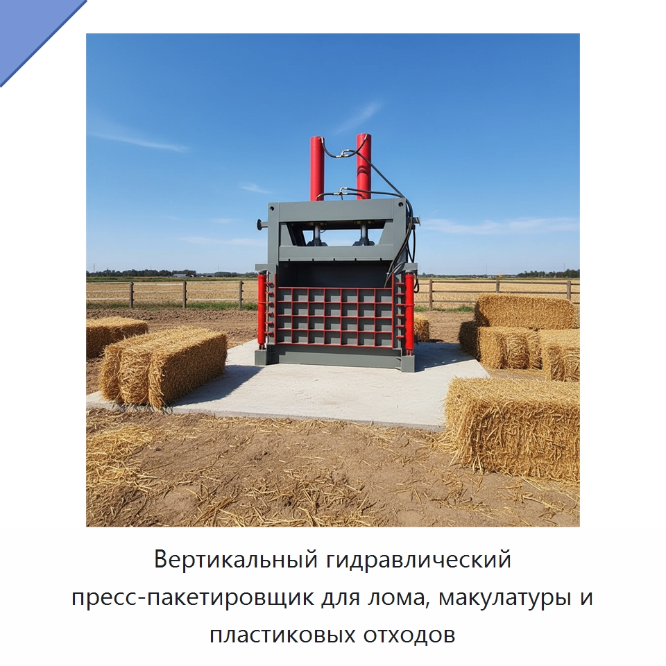 Вертикальный гидравлический пресс-пакетировщик для лома, макулатуры и пластиковых отходов — Пакетировочные прессы