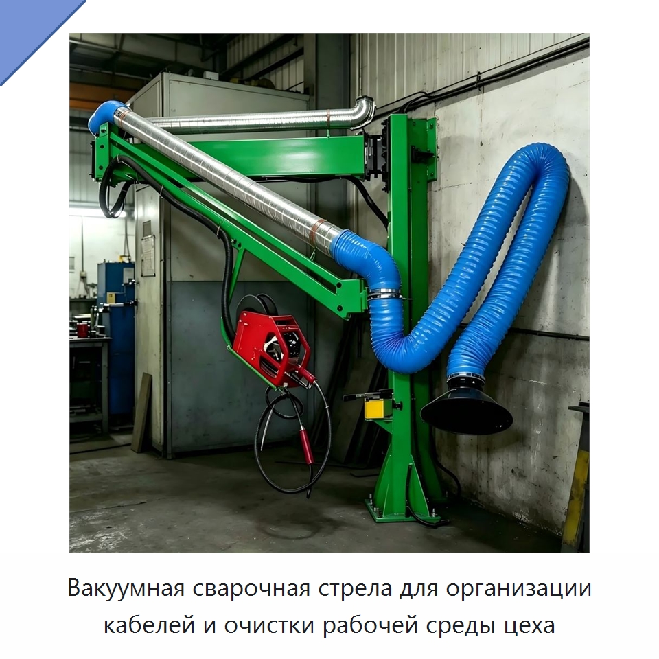 Вакуумная сварочная стрела для организации кабелей и очистки рабочей среды цеха — Сварочные принадлежности и вспомогательное оборудование