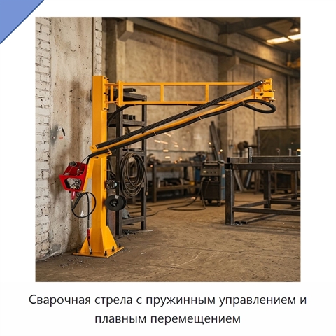 Сварочная стрела с пружинным управлением и плавным перемещением