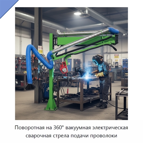 Поворотная на 360° вакуумная электрическая сварочная стрела подачи проволоки