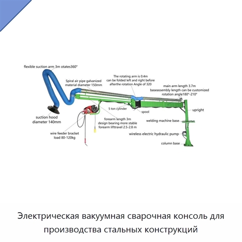 Электрическая вакуумная сварочная консоль для производства стальных конструкций