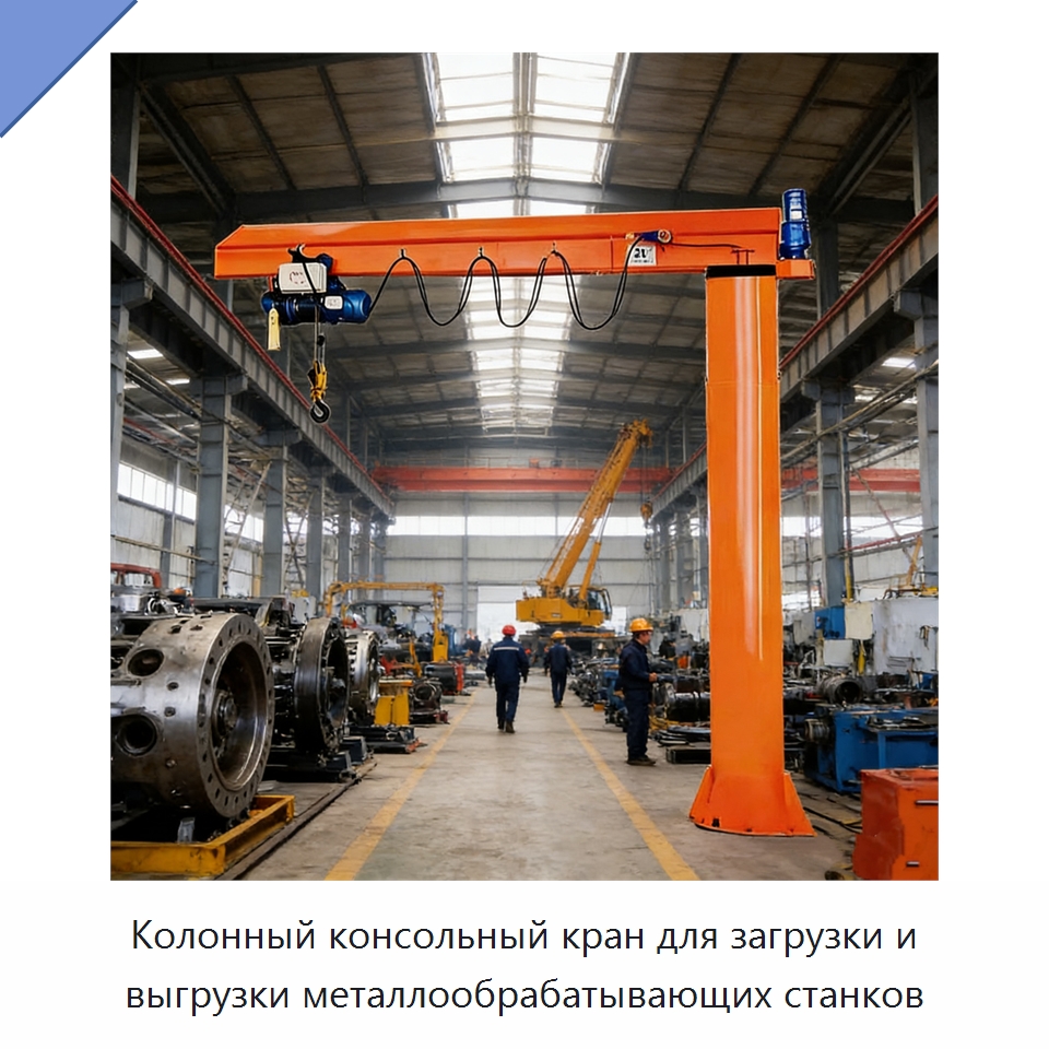 Колонный консольный кран для загрузки и выгрузки металлообрабатывающих станков — Манипуляторы