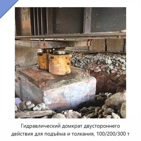 Гидравлический домкрат двустороннего действия для подъёма и толкания, 100/200/300 т