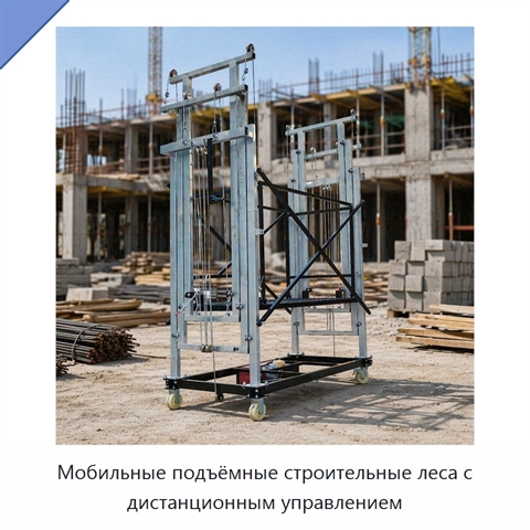 Мобильные подъёмные строительные леса с дистанционным управлением