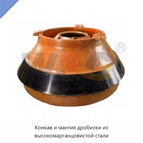 Конкав и мантия дробилки из высокомарганцовистой стали