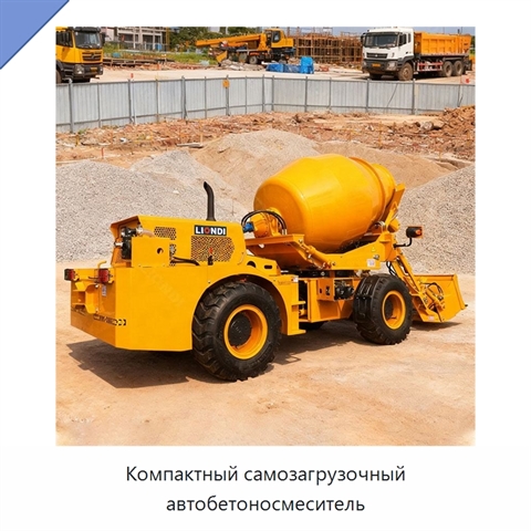 Компактный самозагрузочный автобетоносмеситель