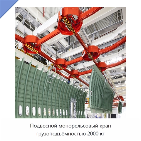 Подвесной монорельсовый кран грузоподъёмностью 2000 кг