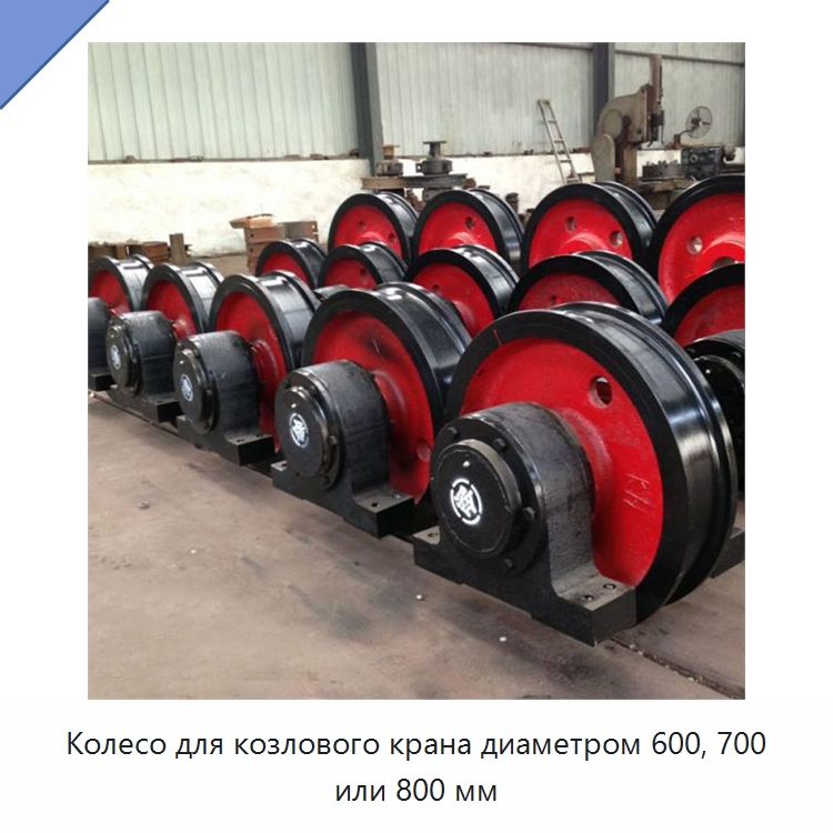 Колесо для козлового крана диаметром 600, 700 или 800 мм — Комплектующие для подъемно-транспортного оборудования