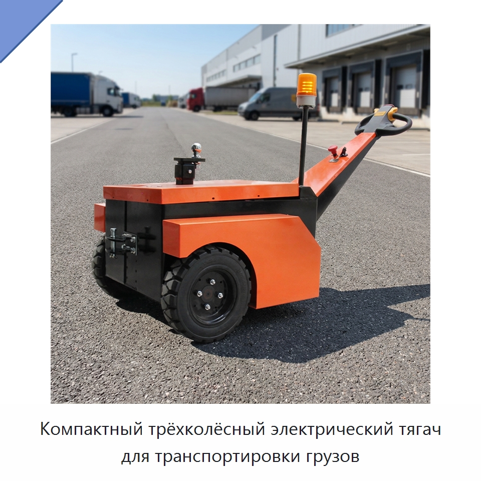 Компактный трёхколёсный электрический тягач для транспортировки грузов — Специальное подъемно-транспортное оборудование