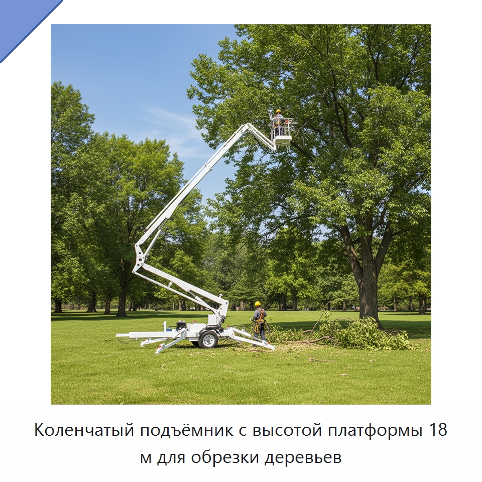 Коленчатый подъёмник с высотой платформы 18 м для обрезки деревьев — Подъемные столы