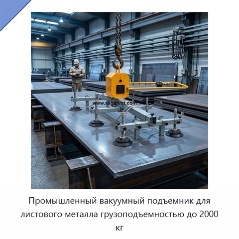 Промышленный вакуумный подъемник для листового металла грузоподъемностью до 2000 кг