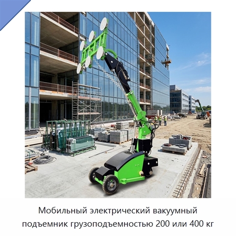 Мобильный электрический вакуумный подъемник грузоподъемностью 200 или 400 кг