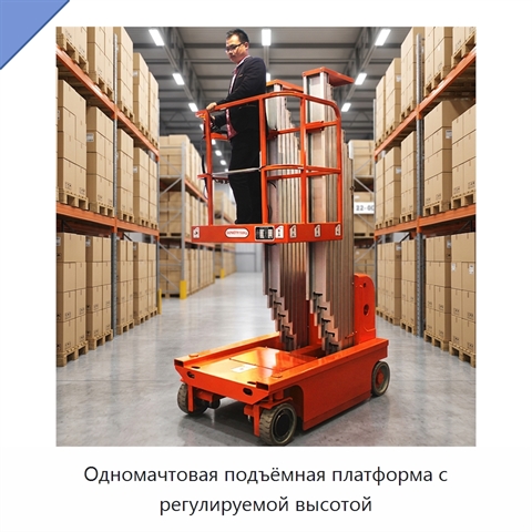 Одномачтовая подъёмная платформа с регулируемой высотой