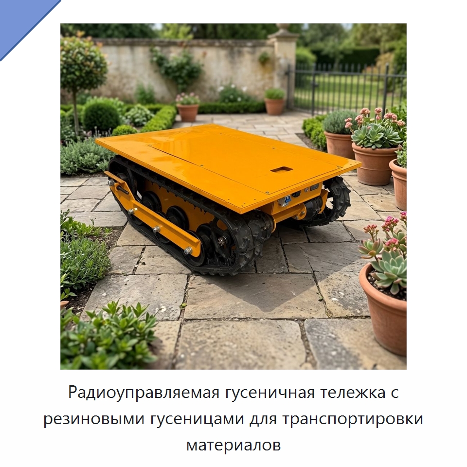 Радиоуправляемая гусеничная тележка с резиновыми гусеницами для транспортировки материалов — Специальное подъемно-транспортное оборудование