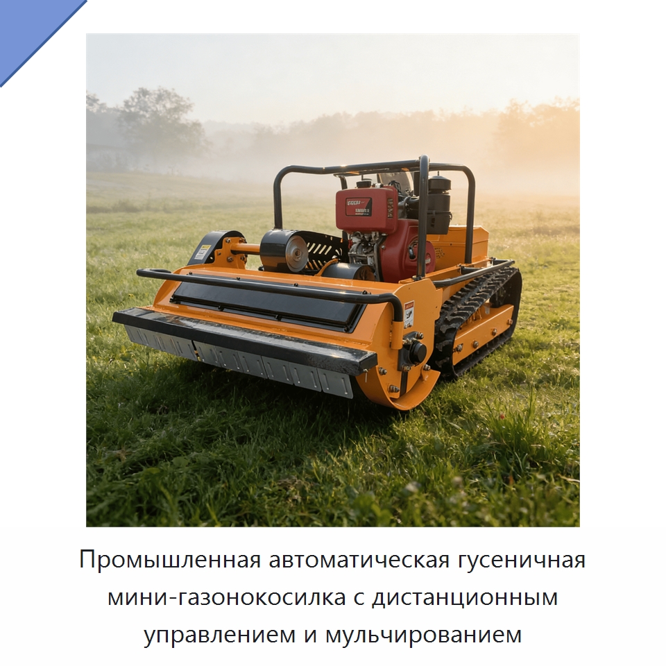 Промышленная автоматическая гусеничная мини-газонокосилка с дистанционным управлением и мульчированием — Газонокосилки