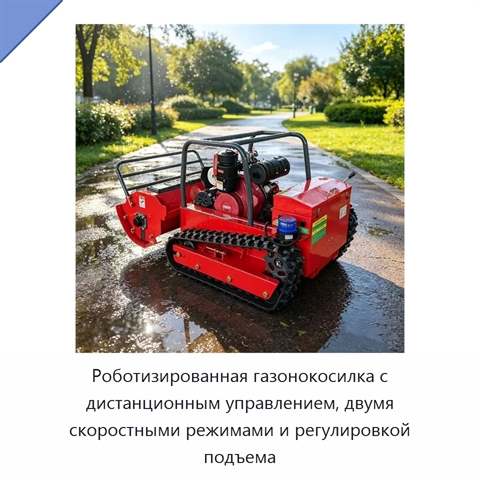 Роботизированная газонокосилка с дистанционным управлением, двумя скоростными режимами и регулировкой подъема