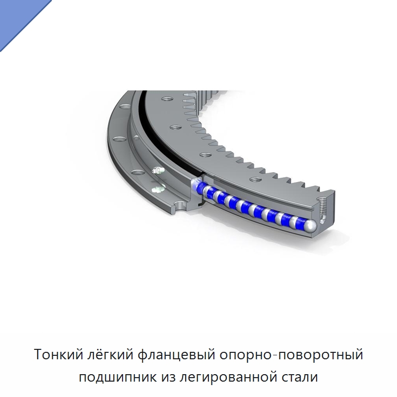 Тонкий лёгкий фланцевый опорно-поворотный подшипник из легированной стали — Опорно-поворотные подшипники